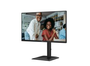 Монитор AOC 24E4U, 23.8" IPS WLED, 1920x1080@120Hz, 4ms GtG, 300cd m/2, 1500:1, 20M:1 DCR, Adaptive Sync, FlickerFree, Anti Blue Light, 2Wx2, Tilt, Height Adjust, Pivot, Swivel, D-SUB, HDMI, USB Hub