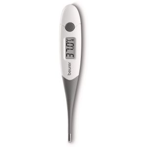 Термометър Beurer FT 16/1 clinical thermometer, Contact-measurement technology, Display in °C, Result after just 10 sec, Protective cap; Waterproof, white
