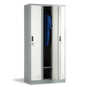 Метален шкаф CR-1242 J LUX - сив / тъмносив