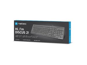 Клавиатура Natec Keyboard Discus 2 SLIM US Layout Black