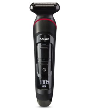 Машинка за подстригване Beurer MN9X body groomer, 11 attachments with 16 cutting lengths for trimming and shaving on the entire body, Waterproof (IPX7),  Quick-charge function, LED display, Incl. practical hard case
