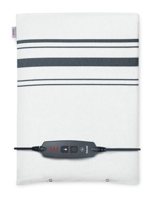 Термоподложка Beurer HK 26 Heat Pad; 3 Illuminated temperature settings; Auto switch-off after 90 min;Cotton cover washable on 40°; BSS;40(L)x30(W) cm; white-grey