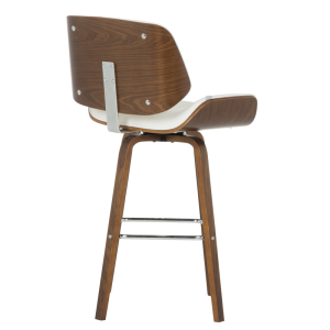 Бар стол Carmen 4027-2 - орех / бял