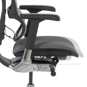 Ергономичен стол ERGOHUMAN IOO ELITE 2 - черна рамка - сив