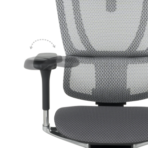 Ергономичен стол ERGOHUMAN IOO ELITE 2 - черна рамка - сив