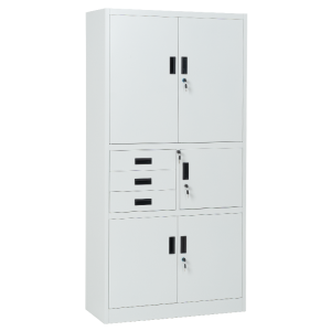 Метален шкаф Carmen CR-1281 Е K - сив