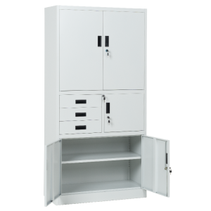 Метален шкаф Carmen CR-1281 Е K - сив