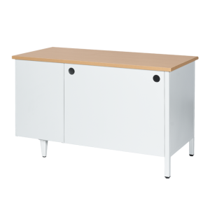 Метално бюро Carmen CR-1310 K - сиво / бук