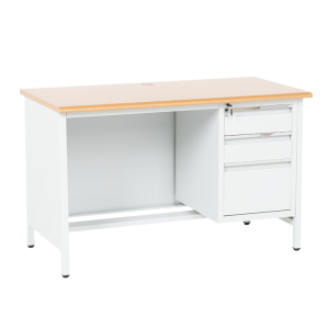 Метално бюро Carmen CR-1314 K - сиво / бук