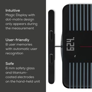 Везна Beurer BF 990 WIFI/Bluetooth 8-electrode diagnostic bathroom scale with extendable handpiece for full body analysis; 5 activity levels; 8 user memories; 180 kg