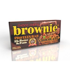Протеинов бар, Карамел, бадеми, пекани и шоколад, “Брауни”, 100гр