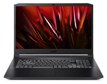 Лаптоп Acer Nitro 5, AN517-54-71J8, Core i7-11800H (2.3GHz up to 4.6GHz, 24MB), 17.3" QHD IPS 165Hz, 16GB DDR4 3200MHz (1 slot free), 1024GB NVMe SSD, HDD Kit, RTX 3060 6GB GDDR6, Cam&Mic., Wi-Fi 6ax, BT, RGB Backlit kbd, No OS, Black+Acer Nitro Gaming Mo