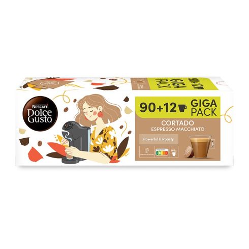 Кафе капсула NESCAFE® Dolce Gusto® Cortado Espresso Macchiato 90 + 12 бр.