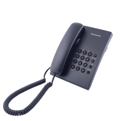 Стационарен телефон Panasonic KX-TS500 - черен