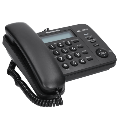Стационарен телефон Panasonic KX-TS560FXB - черен