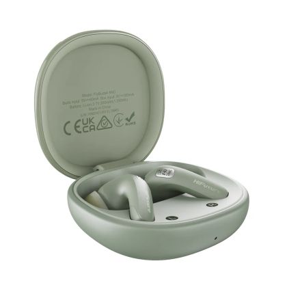 Слушалки HiFuture FlyBuds 4 ANC Matcha Green, Active Noise Cancelling, 4 MICS ENC, Wireless 5.4, Up to 10 Hours Battery Life by one charge, IPX5, Ultra Bass, Up to 35 Hours Battery Life Combined