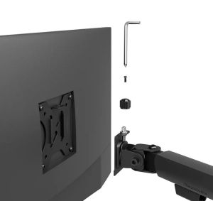 Стойка Neomounts Nero Single Flat Screen Desk Mount (phone holder+Quick-fix clamp/grommet)