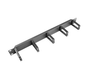 Аксесоар Lanberg 19" cable management panel w. 5 plastic holders 1U - type b, black