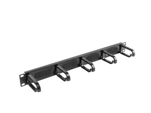 Аксесоар Lanberg 19" cable management AK-1203-B brush panel 5 rings- type b 1U, black