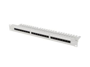 Пач панел Lanberg patch panel 24 port 1U 19" CAT.6 utp with cable organizer grey