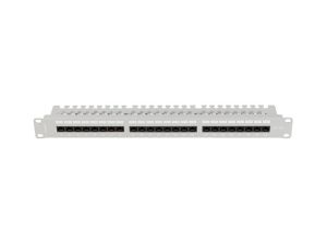 Пач панел Lanberg patch panel 24 port 1U 19" CAT.6a utp with cable organizer grey