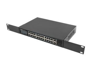 Комутатор Lanberg switch 24x 100mb poe+/2x combo rack 19" gigabit ethernet 360w v2