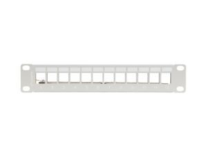 Пач панел Lanberg patch panel blank 12 port 1U 10" ftp for keystone modules grey v2