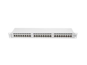Пач панел Lanberg patch panel 24 port 1U CAT.6 shielded, grey