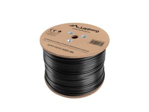 Кабел Lanberg LAN cable CAT.5e ftp 305m solid outdoor cu black fluke passed