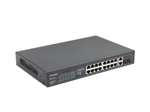 Комутатор Lanberg switch 16x 100mb poe+/2x 1GB/1x sfp unmanaged rack 10" & 19" gigabit ethernet 150w