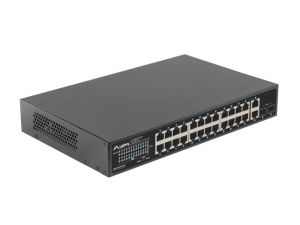Комутатор Lanberg switch 24x 1GB poe+/2x GB 2x sfp rack 19" gigabit ethernet 360w