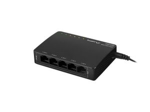 Комутатор Lanberg switch dsp3-1005-60w 5x 1GB poe+ (4 port poe 30w/port max 60w) unmanaged desktop