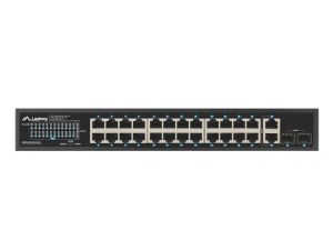 Комутатор Lanberg switch 24x 1GB poe+/2x GB 2x sfp rack 19" gigabit ethernet 250w