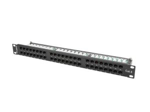 Пач панел Lanberg patch panel 48 port 1U CAT.6, black