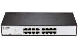 Комутатор D-Link 16-Port 10/100Mbps Fast Ethernet Unmanaged Switch, rack mountable
