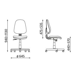 Стол Jupiter GTS Работен, Текстил, Черен