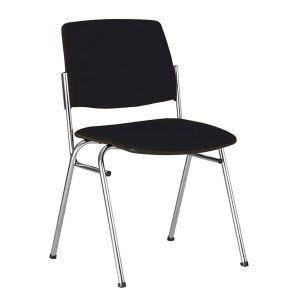 Стол Isit Chrome Посетителски, Текстил, Черен