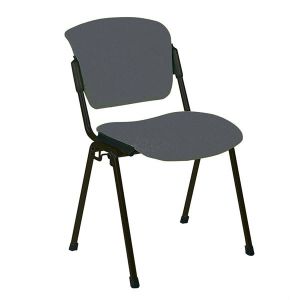 Стол Era Black Посетителски, Текстил, Сив