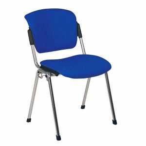 Стол Era Chrome Посетителски, Текстил, Син и черен