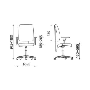 Стол Taktik II Mesh Работен, Текстил и меш