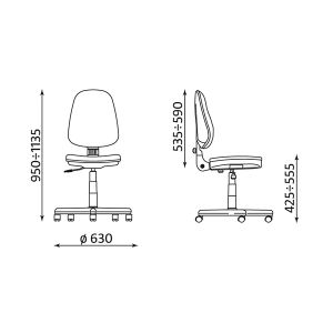 Стол Prestige GTS Работен, Текстил, Червен
