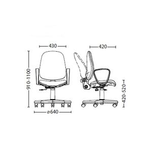 Стол Forex GTP Работен, Текстил, Сив