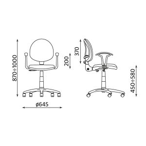 Стол Smart White GTP Работен, Текстил, Цвят по избор