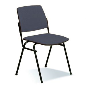 Стол Isit Black Посетителски, Текстил, Сив