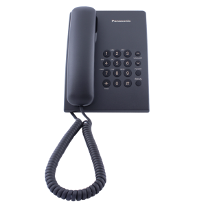 Стационарен телефон Panasonic KX-TS500 - черен