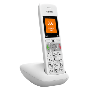 Безжичен DECT телефон Gigaset E390 - бял