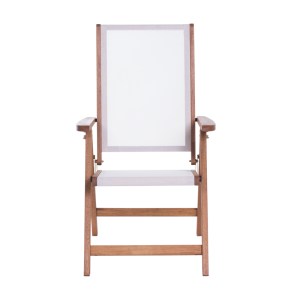 Сгъваем дървен градински стол SVEN - бял