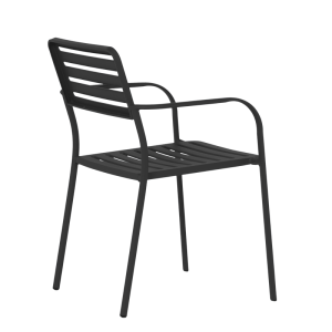 Метален градински стол WASE - черен