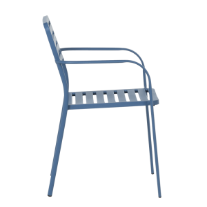 Метален градински стол WASE - тъмносин