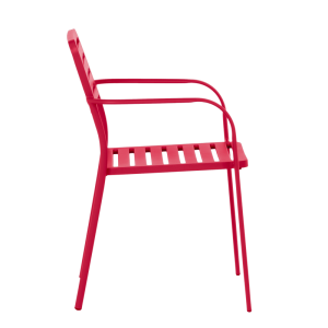 Метален градински стол WASE - червен